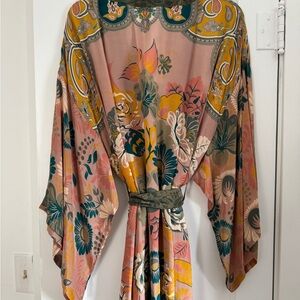 Powder UK Floral Petal Kimono Robe with Belt (sold out) NWT